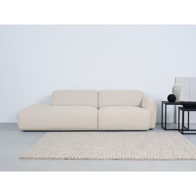 2-Sitzer ANDAS "Myrland", beige (cream), B:220cm H:72cm T:99cm, 100% PES, Sofas, Breite 220 cm, Chenille, Easy Clean Stoff, mit Kaltschaum Image