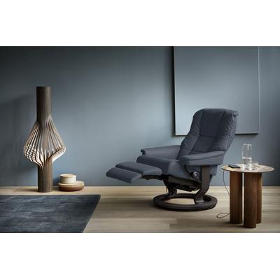 Relaxsessel STRESSLESS "Mayfair", blau (blau dinamica), B:88cm H:102cm T:76cm, Leder BATICK: BATICK ist ein leicht korrigiertes, durchgefärbtes und genarbtes Möbelleder, bei dem die meisten Unebenheiten und Spuren in der Regel entfernt wurden.,... Image
