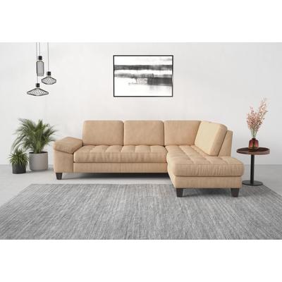 Ecksofa SIT & MORE "Westham L-Form", braun (macciato), B:261cm H:88cm T:179cm, 100% Polyester, Sofas, mit Ottomane, mit oder ohne Bettfunktion, Bettkasten, Verstellung Image