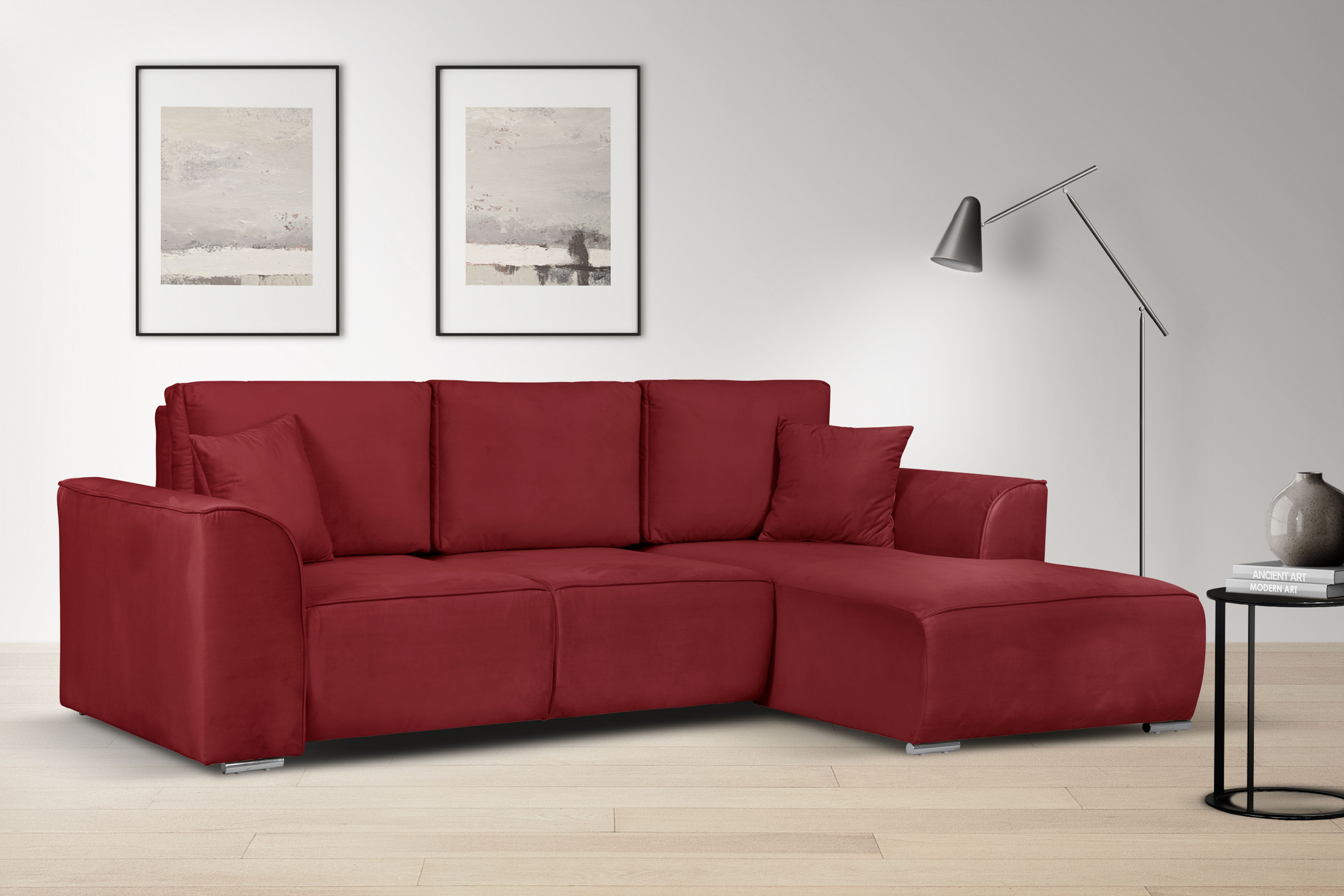 OTTO home "BEATRICE optionale Schlafsofa mit Bettkasten, B/T/H: 265/170/86 cm" L-Form, wahlweise auch mit Bettfunktion und Bettkasten