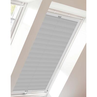 Dachfensterplissee SUNLINES "StartUp Style Crepe", grau (grau, weiß), B:61,3cm H:79,5cm, Obermaterial: 100% Polyester, Plissees, mit Führungsschienen Image