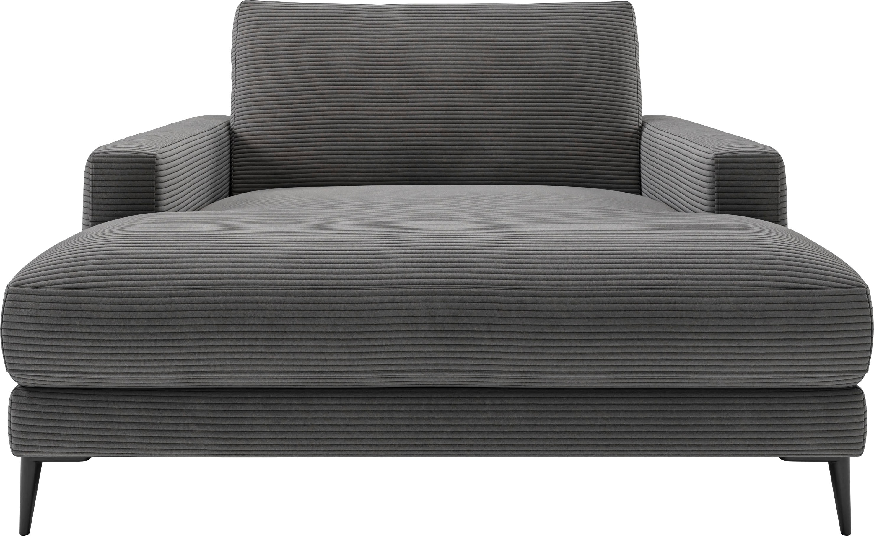 Chaiselongue INOSIGN "Downtown Loungemöbel zum Relaxen, B/T/H: 132/170/84 cm", grau (dunkelgrau), B:132cm H:84cm T:170cm, 88% Polyester, 12% Polyacryl, Sofas, auch in Bouclé, Cord und Easy care - leicht mir Wasser zu reinigen