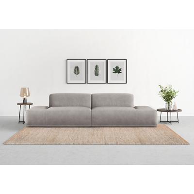 Big-Sofa TRENDMANUFAKTUR "Braga, toller Sitzkomfort, Designsofa", grau (taupe), B:300cm H:72cm T:107cm, 92% Polyester, 8% Nylon, Sofas, in moderner Optik, mit hochwertigem Kaltschaum Image