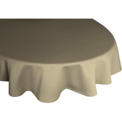 Tischdecke WIRTH "NEWBURY" Gr. 2, braun (schlamm), B:130cm L:190cm, Polyester, Baumwolle, Tischdecken, oval Image