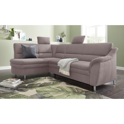 Ecksofa SIT & MORE "Cardoso L-Form", grau (steel), B:250cm H:90cm T:175cm, Luxus-Microfaser (90% Polyester, 10% Polyamid), Flachgewebe (100% Polyester), Struktur (100% Polyester), Sofas, mit Federkern, wahlweise mit Bettfunktion und Schubkasten Image