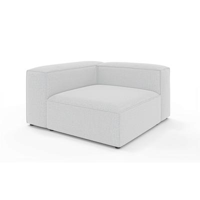 Ottomane INOSIGN "HAILY links/rechts bestellbar, Loungemöbel, Maße B/T/H: 130/130/72 cm", grau (hellgrau), B:130cm H:72cm T:130cm, 100% Polyester, Sofas, als Modul oder separat verwendbar, für individuelle Zusammenstellung Image