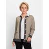 Strickjacke CLASSIC, Damen, Gr. 52, beige (sesam, meliert), 50% Modal, 30% Polyamid, 20% Polyester, gemustert, Langarm, Strickjacken