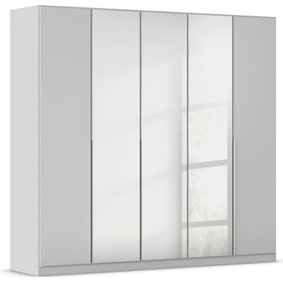 Drehtürenschrank RAUCH "Kleiderschrank Kleiderschränke Schrank Garderobe AGORDO mit Glasfront", grau (seidengrau, glas seidengrau), B:226cm H:210cm T:54cm, Holzwerkstoff, Schränke, durchdachte Innenausstattung, in 6 Breiten und 2 Höhen MADE IN GERMANY Image