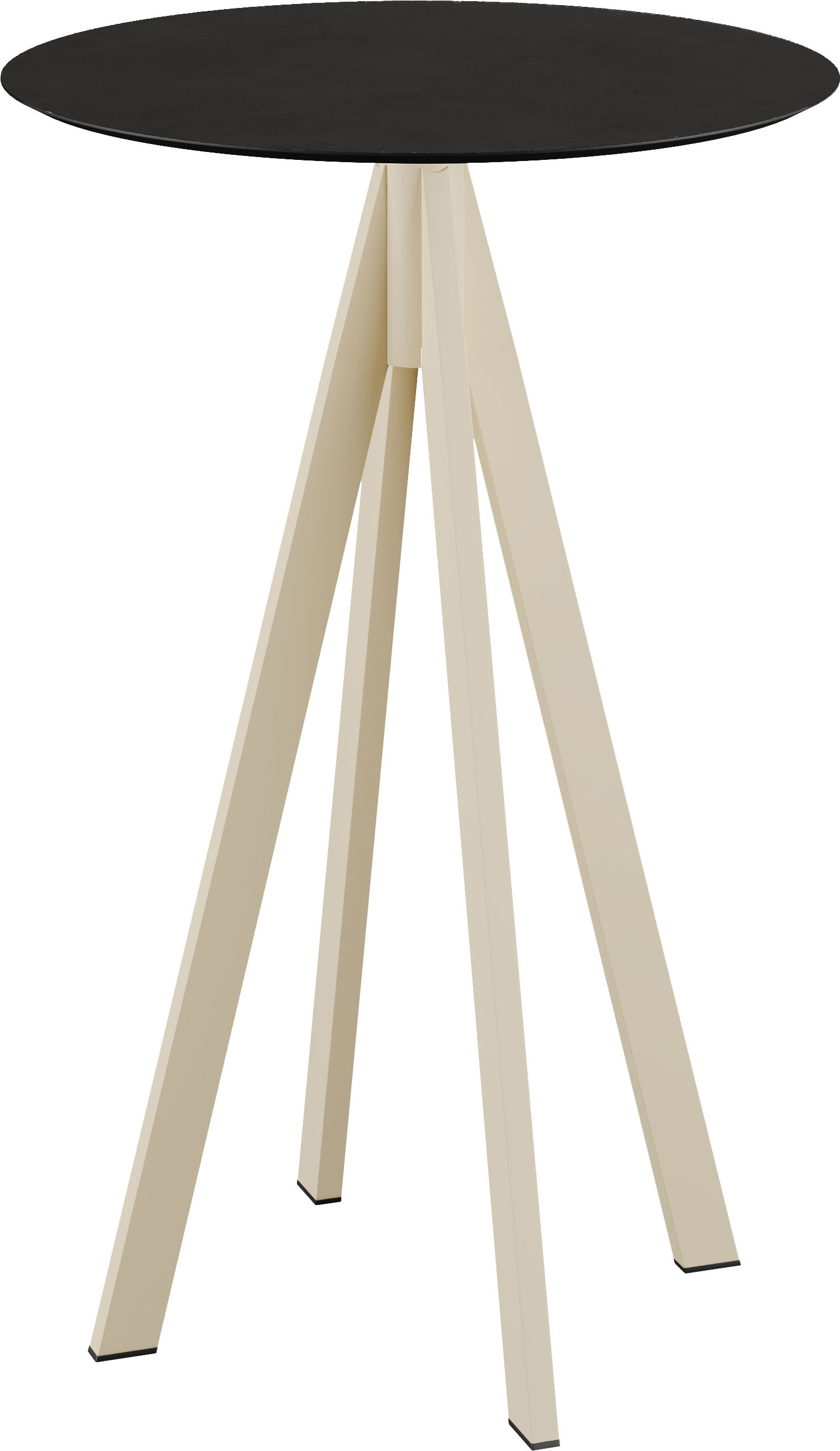 Klapptisch ESSENTIALS "Infinity", schwarz (sand, schwarz, sand), B:70cm H:109,2cm T:70cm, Stahl/HPL Tischplatte, Tische, in verschiedenen Ausführungen