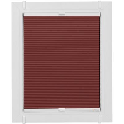 Plissee SUNLINES "Start-up Style Honeycomb", rot (ziegelrot, weiß, weiß), B:75cm H:75cm, Obermaterial: 100% Polyester, Plissees, verspannt mit Simply-Fix Klemmträger, Wabenplissee, nach Maß Image