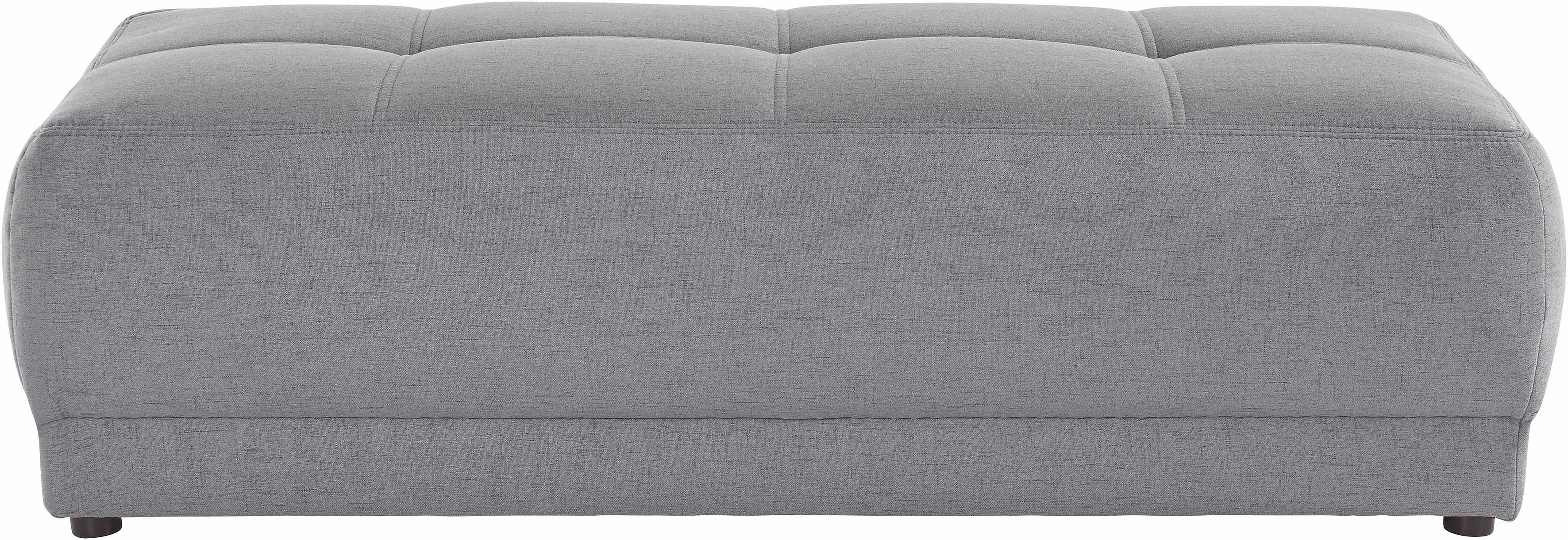 Hocker DOMO COLLECTION "Ava", grau, B:150cm H:44cm T:67cm, Struktur (100% Polyester);Microfaser PRIMABELLE (100% Polyester);Kunstleder SOFTLUX;Struktur fein (100% Polyester), Hocker, Polsterhocker