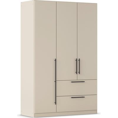 Kleiderschrank RAUCH "Drehtürenschrank Schrank Garderobe Wäscheschrank Schlafzimmer AVOLA", beige (champagner), B:136cm H:229cm T:54cm, Holzwerkstoff, Schränke, mit hochwertigen Stangengriffen aus Metall in Schwarz MADE IN GERMANY Image