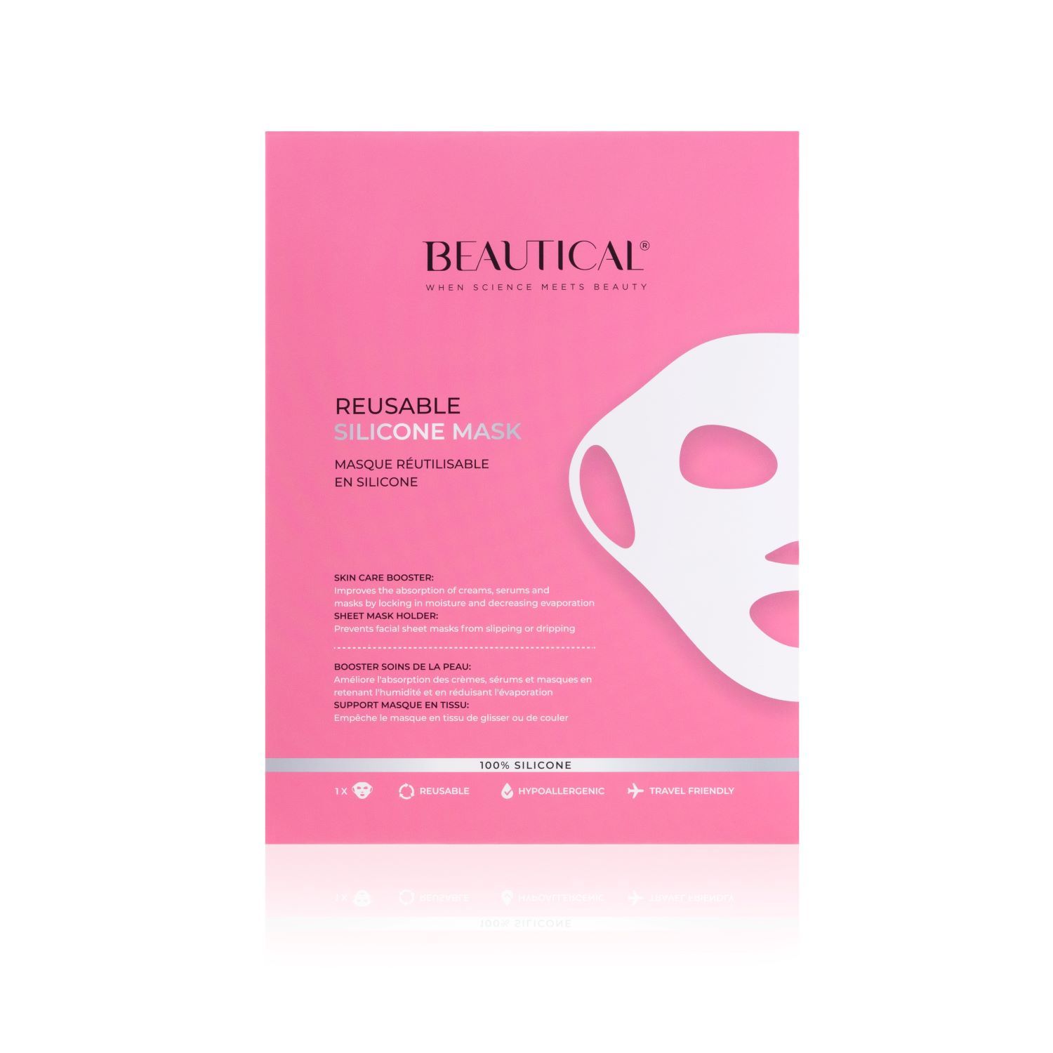 BEAUTICAL Maschera Riutilizzabile in Silicone 1 pz viso