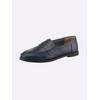 Slipper HEINE, Damen, Gr. 36, blau (marine), Leder, Rindsleder, modisch, Schuhe