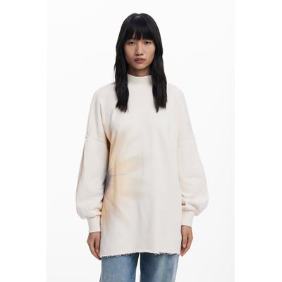 Long fluid daisy sweatshirt