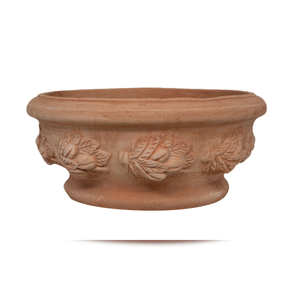 BISCOTTINI INTERNATIONAL ART TRADING Biscottini Blumentöpfe 40x40x19 cm - Runder Terrakotta-Topf - Gartenpflanzgefäß für draußen - Töpfe für drinnen - Blumenkasten für den Balkon Image