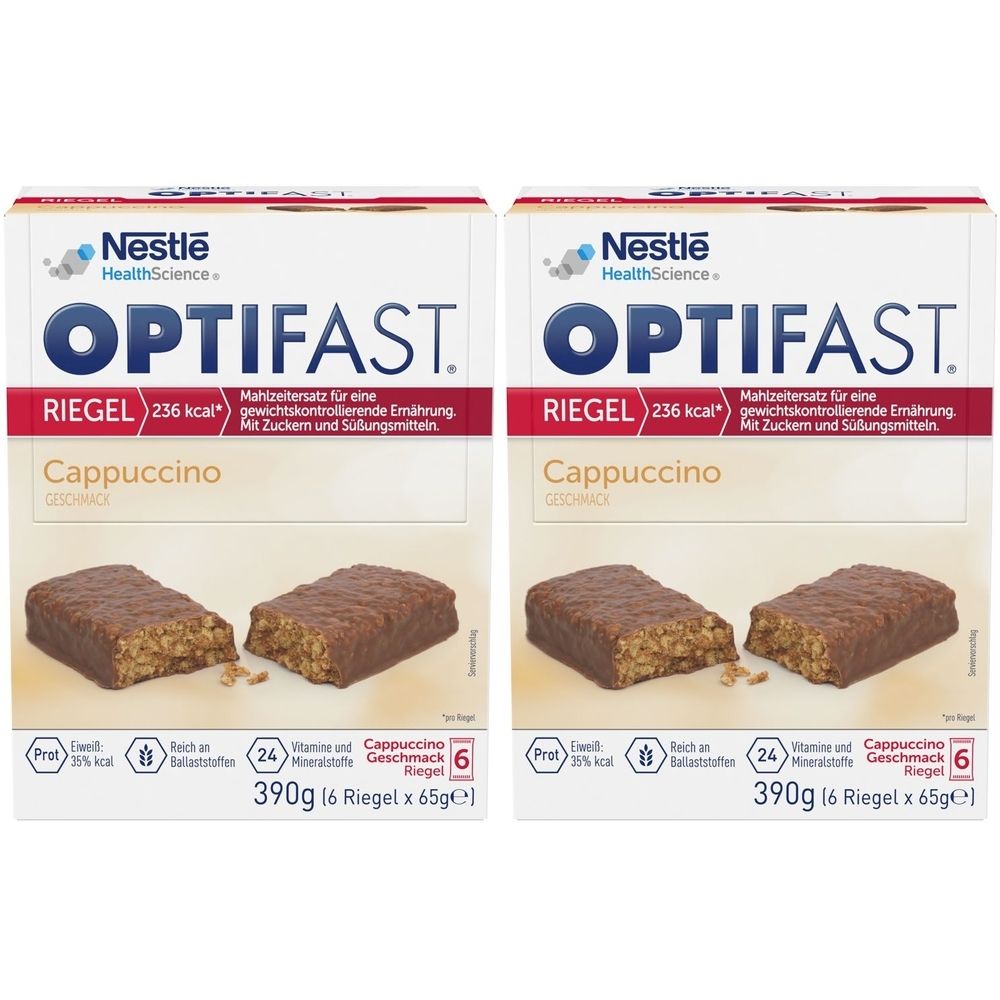 2x Optifast Riegel Cappuccino 2x6x65 g