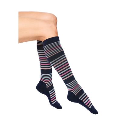 Plus Size Women's MeMoi Compression Socks by MeMoi in Stripe (Size 9-11)