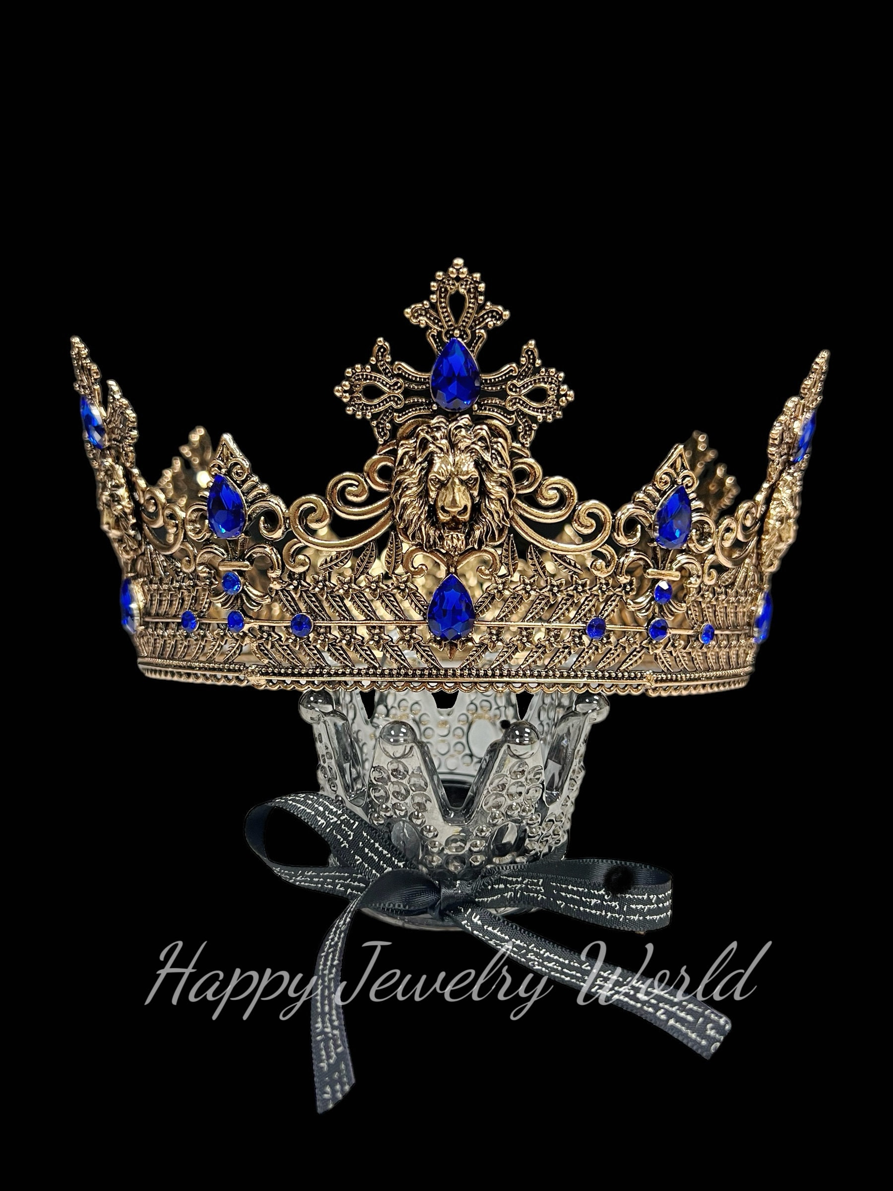 Königskrone für Männer, königliche Herrenkrone, Prinz Tiara für Hochzeit, Geburtstag, Abschlussball, Party, Halloween, Dekoration, Cosplay, Geschenk f