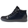 Sneakerboots ARA "ROM", Damen, Gr. 4,5 (37,5), blau (nachtblau), Lackleder, Glattleder, Veloursleder, unifarben, sportlich, Schuhe, Hightop Sneaker, Schnürboots in Bequemweite G (= weit)