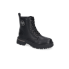 Schnürboots DOCKERS BY GERLI, Kinder, Gr. 38, silber (schwarz, silberfarben), Lederimitat, Glitzer, festlich, Schuhe, Biker Boots, Stiefel mit Reißverschluss