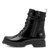 Schnürboots MARCO TOZZI BY GMK, Damen, Gr. 37, schwarz, Lacklederimitat, glänzend, modisch, Schuhe, Blockabsatz, Schnürboots mit Zierreißverschluss außen
