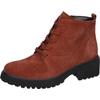 Schnürboots WALDLÄUFER "H-LUISE", Damen, Gr. 7,5 (41), braun (rostbraun), Veloursleder, unifarben, elegant, Schuhe, Stiefelette, Blockabsatz, in bequemer Schuhweite G (= weit)