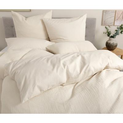 Wendebettwäsche OTTO HOME "Sari3", beige, B/L: 135cm x 200cm, , Renforcé-Musselin, B/L: 80cm x 80cm, Renforcu00e9, Musselin, Obermaterial: 100% Baumwolle. Obermaterial 2: 100% Baumwolle, Bettwäsche, NEUHEIT: aus 100% Baumwolle in weichem Musselin,... Image