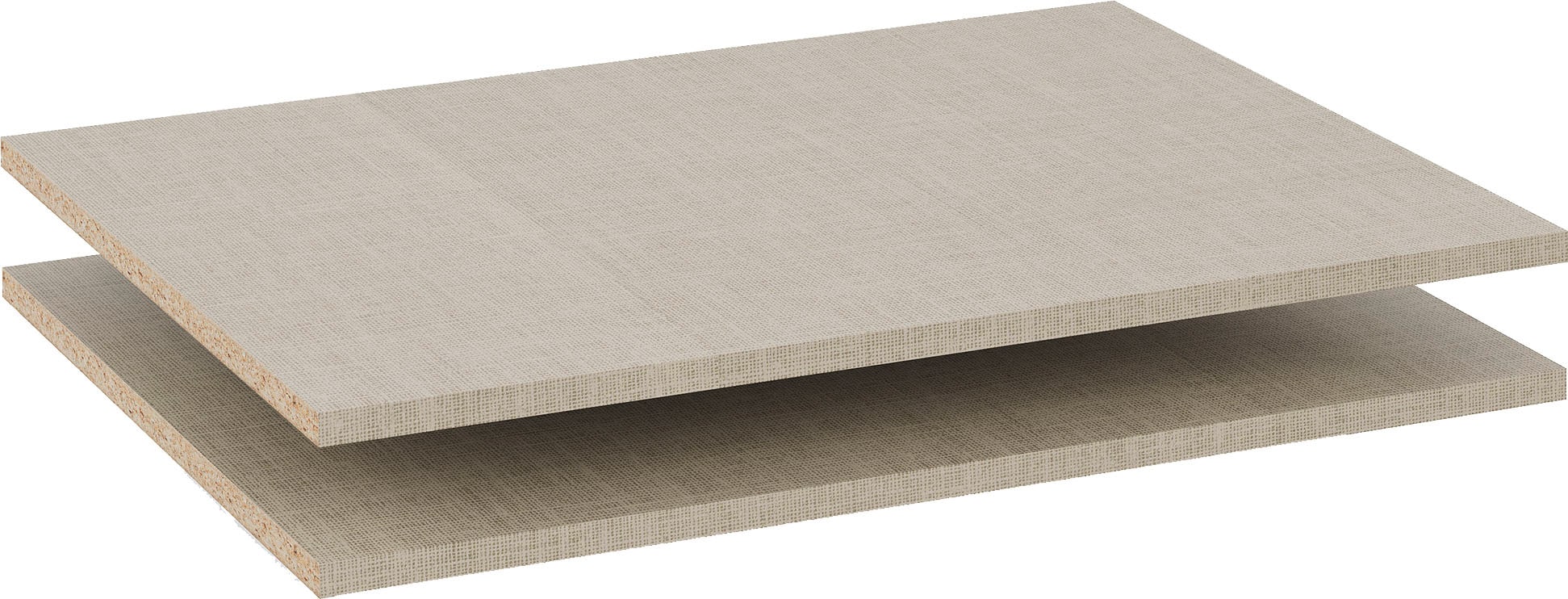 Einlegeboden RAUCH "Zubehör für Rauch-Schwebetürenschränke ORANGE", leinenoptik hell, B:66cm H:1,6cm T:48cm, Holzwerkstoff, Einlegeböden, Einlegeboden, 2er-Set Breite 66 cm, Tiefe 48 cm