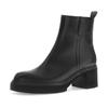 Stiefelette GABOR, Damen, Gr. 41, schwarz, Kalbsleder, unifarben, klassisch, Schuhe, Blockabsatz, Ankleboots, Businessboots mit dezenten Ziernähten