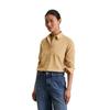 Langarmbluse MARC O'POLO "aus Organic Cotton-Lyocell-Mix", Damen, Gr. 44, braun (pure sand), Obermaterial: 78% Baumwolle, 22% Lyocell, unifarben, Basic, regular fit normal, Langarm Manschette, Blusen