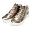 Sneakerboots ARA "ROM", Damen, Gr. 6 (39), beige, Glattleder, Veloursleder, casual, Schuhe, High Top Sneaker, Schnürboots in bequemer Schuhweite G (= weit)