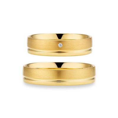 Trauring PHÖNIX "Schmuck Geschenk Gold 333 Trauring Ehering LIEBE versch. Varianten" Gr. 63, gold (gelbgoldfarben), Fingerringe, 63, ohne Brillant, Gelbgold 333, 5,0mm, Made in Germany, wahlweise mit oder ohne Brillant Image