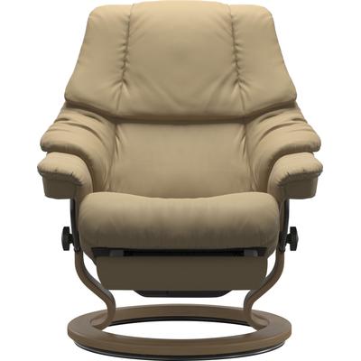 Relaxsessel STRESSLESS "Reno", beige (sand paloma), B:88cm H:98cm T:77cm, Leder BATICK: BATICK ist ein leicht korrigiertes, durchgefärbtes und genarbtes Möbelleder, bei dem die meisten Unebenheiten und Spuren in der Regel entfernt wurden., Leder... Image