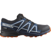 Outdoorschuh SALOMON "SPEEDCROSS WP J", Gr. 32, schwarz navy, dunkelblau, rot orange, Textil, Synthetik, sportlich, Schuhe, wasserdicht