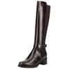 Stiefel NERO GIARDINI "Nero Giardini Stiefel Leder/Textil", Damen, Gr. 40, braun (dunkelbraun), Leder, Textil, casual, Schuhe