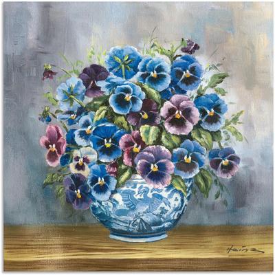 Wandbild ARTLAND "Stiefmütterchen", blau (farbe bild(er): blau), B:50cm H:50cm, Bilder, als Alubild, Outdoorbild, Leinwandbild, Poster, Wandaufkleber Image