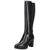 High-Heel-Stiefel NERO GIARDINI "Nero Giardini Stiefel Leder/Textil", Damen, Gr. 39, schwarz, Leder, Textil, casual, Schuhe