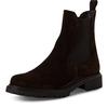 Chelseaboots TAMARIS, Damen, Gr. 42, braun (mocca), Veloursleder, Elastischer Einsatz, unifarben, klassisch, Schuhe, Blockabsatz, Businessschuh, Schlupfboots mit Stretcheinsätzen