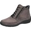 Schnürboots WALDLÄUFER "HESNA", Damen, Gr. 4,5 (37,5), grau, Veloursleder, Lackleder, Textil, Basic, Schuhe, Komfortschuh, Bequemschuh, Stiefelette mit Reißverschlüsse, H-Weite