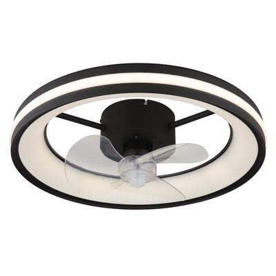 GLOBO LIGHTING Deckenleuchte "GATIAN", schwarz, Lampen, Ventilator/ Büro / Wohnbereich / Schlafzimmer / schwarz / rund Image