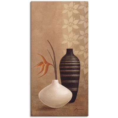 Wandbild ARTLAND "Bauschige Vasen", braun (farbe bild(er): braun), B:50cm H:100cm T:1,8cm, Canvas, Leinwand, Bilder, als Leinwandbild, Poster, Wandaufkleber in verschied. Größen Image