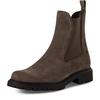 Chelseaboots TAMARIS, Damen, Gr. 40, grau (taupe), Veloursleder, Elastischer Einsatz, unifarben, klassisch, Schuhe, Blockabsatz, Businessschuh, Schlupfboots mit Stretcheinsätzen
