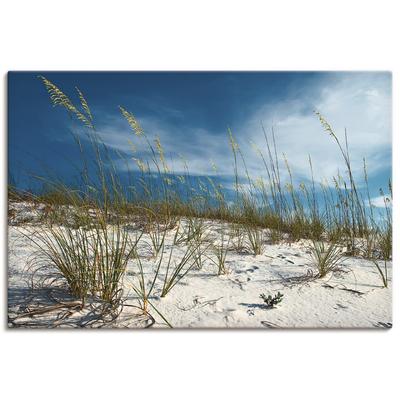 Wandbild ARTLAND "Sanddüne und Gräser", blau (farbe bild(er): blau), B:90cm H:60cm, Bilder, als Alubild, Outdoorbild, Leinwandbild, Poster in verschied. Größen Image