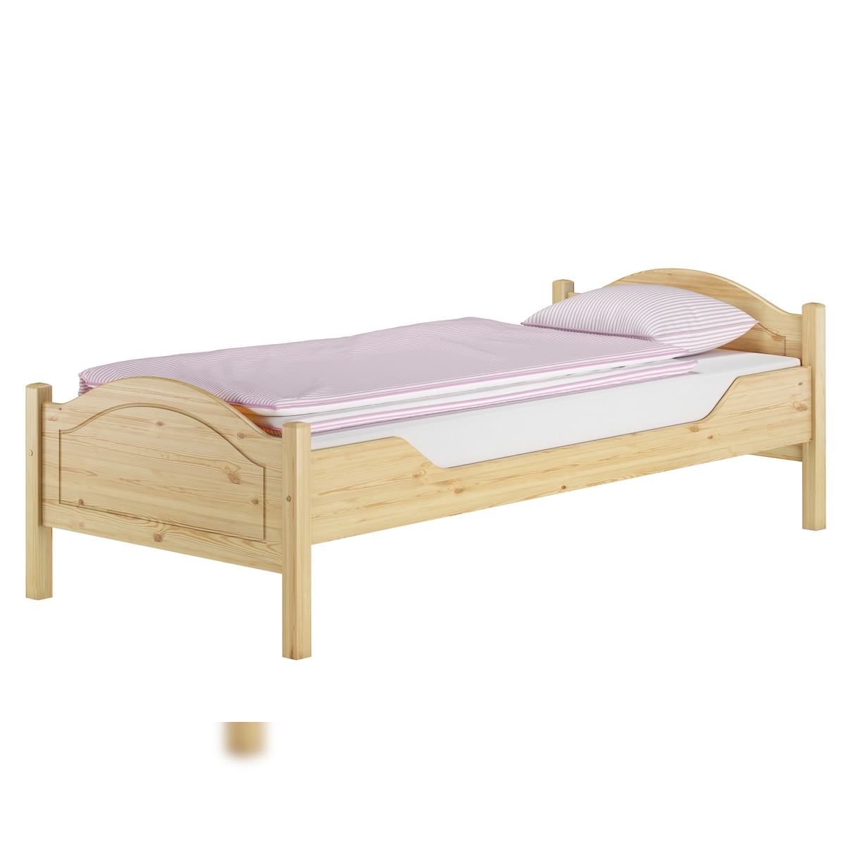 Erst-Holz Überlanges Einzelbett 100x220 Kiefer Massivholz Landhausstil V-60.30-10-220 ohne Zubehör Image
