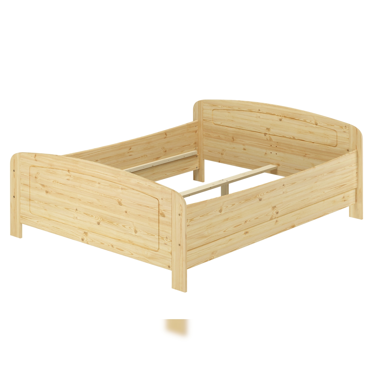 Erst-Holz Extra hohes Holzbett 160x200 Massivholzbett Kiefer Zubehör wählbar V-60.44-16 Rollrost inkl. Image