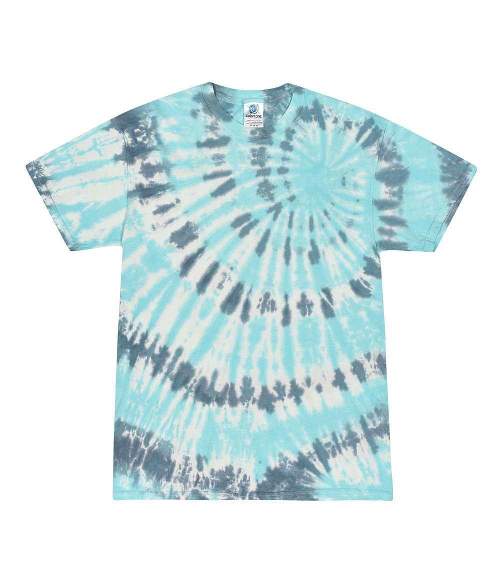 Tie-Dye CD100Y Youth Tie Dye Top in Coral Reef size Medium | Cotton