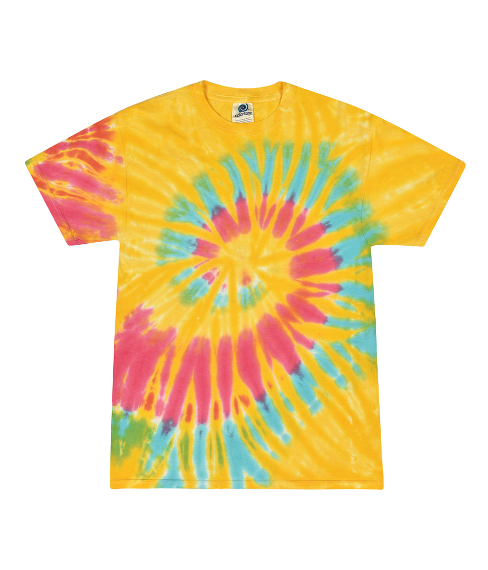 Tie-Dye CD100Y Youth Tie Dye Top in Aurora size Small | Cotton