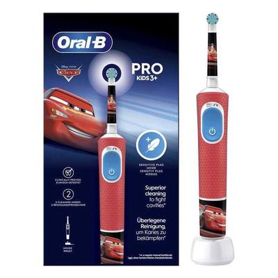 Braun Oral-b Vitality Pro 103 Kids Cars, Elektrische Zahnbürste (rot/weiß) Image