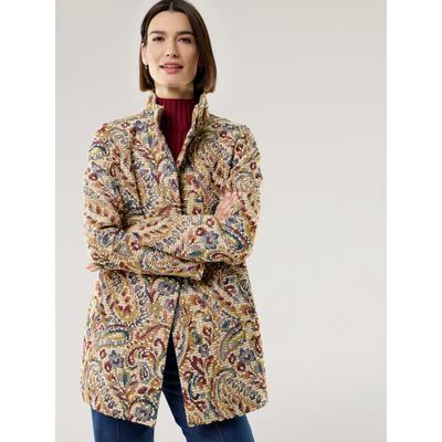 Walbusch Damen Jacquard Kurz-Mantel Beige paisley Image